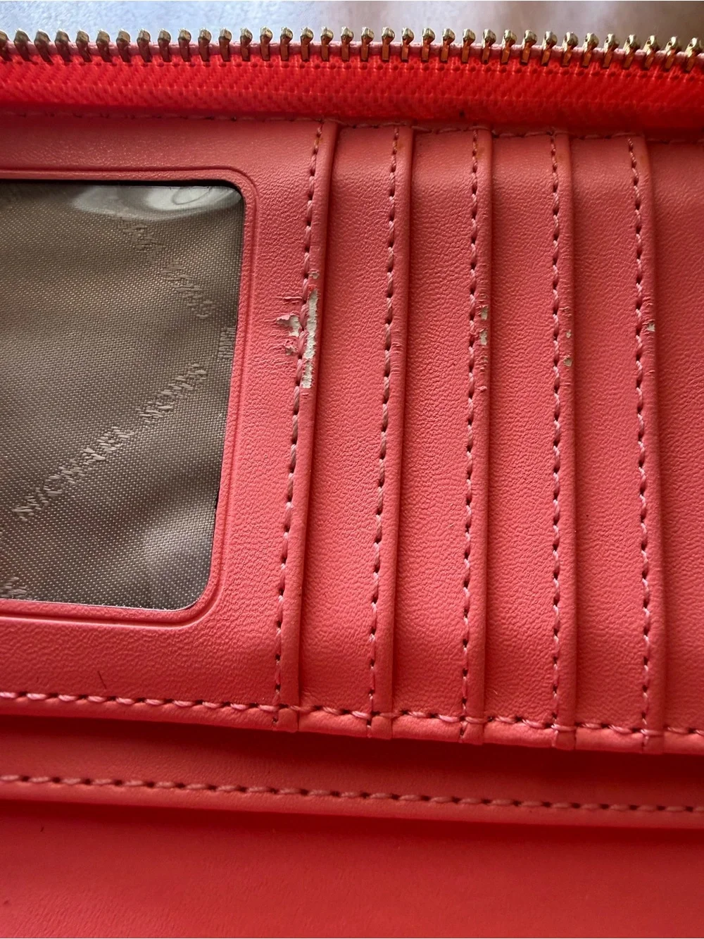 Michael Kors Pink Leather Zip-Around Wristlet Wallet